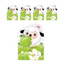 뿌띠슈 어린이용 리얼 프루츠 마스크시트 사과, 18ml, 5개