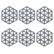 헥사곤 PVC 삼각형 코스터 6p, 그레이