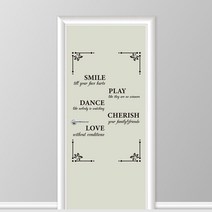 유니크만능시트벽지 붙혔다 떼었다 가능 현관문 시트 2p, 캘리스마일 미스트