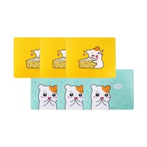 아이비스 에비츄 마우스패드 2종, 옐로우, 민트(EB11163), 3세트