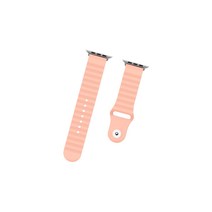 비쉐르 애플워치 3/4/5 웨이브컷 실리콘 밴드 (42/44mm 호환 가능), 핑크, 1세트