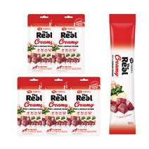 하림더리얼 크리미 강아지 간식 파우치 50g, 소고기 + 닭가슴살 혼합맛, 25개