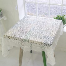 바이데코 블루밍 자카드 레이스 다용도매트, 화이트, 120 x 90 cm