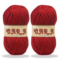 미소털실 카라 뜨개실 90g x 2p, 915 버건디