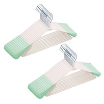 블럭마트 미끄럼 방지 옷걸이, 그린, 20개입