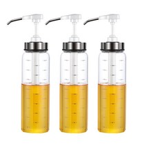 카페로메오 펌프 시럽병 오일병 양념통 화이트 500ml x 3p + 스티커, 1세트