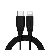 이에스알 Mfi C to 라이트닝 케이블 PET 1m EA992, 블랙, 1개