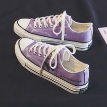 콩 K SHOES 홀로그램 나비 여성 캔버스 로우탑
