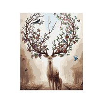 꿈속 행운 동물 그림 그리기 DIY, 꽃사슴 A401