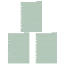 플레픽 A5 6공 떡메모 인덱스 패드 라인 그린 3p, 30매