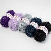 고급 수세미 80g x 5p + 도안 8종 뜨개질DIY패키지, 1세트, 퍼플시티