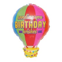 그라보벌룬 생일열기구 은박풍선, 혼합색상, 1개
