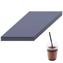 PLA 벌크 빨대 블랙 일반 0.7 x 21 cm, 100개입, 1개