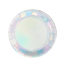 파티 테이블 식기 10p 세트 메탈릭 홀로그램 실버, 10개입, 1개