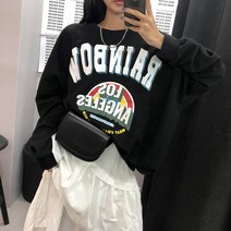 매드시스터 레인보우 오버핏 여성 맨투맨