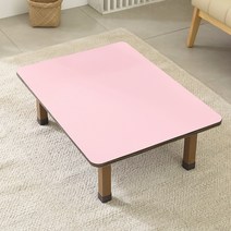 브라운 상다리 접이식 테이블 1000 x 600 mm, 핑크