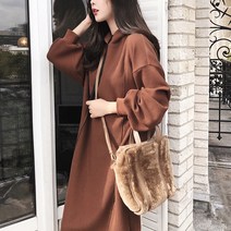 마켓에이 블랙스트링 니트 롱후드 임부 원피스