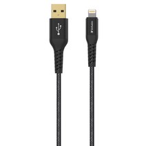 버바팀 라이트닝 8핀 to USB A 충전케이블 30cm, 블랙, 1개