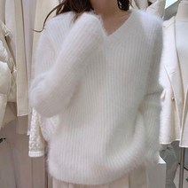 포플러앤씨 여성용 지트 브이넥 니트