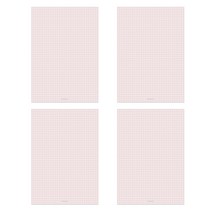 페이퍼리안 라이프패드 메모지 A5, 모눈 핑크, 4개