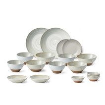 광주요 단지 4인 요리볼 실속 식기세트 18p, 연갈빛, 5종