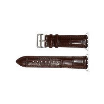 비쉐르 애플워치 4 크로커 레더 밴드 스트랩 44mm, 다크브라운, 1개