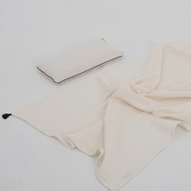 아띠블랑 3중 요루거즈 아기태열베개 + 블랭킷 세트, 아이보리