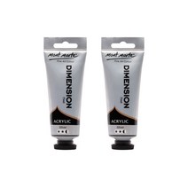 OON Mont Marte 아크릴물감 실버 2p, 75ml, 1색