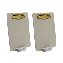 에이트리스 에코 클립보드 메뉴판 빌지 소, 클립(블랙), 보드(그레이), 2개