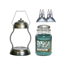 양키캔들 라지자 유칼립투스 + 더 스윗 캔들 워머 + 할로겐 전구 랜덤발송 2p 세트, 브론즈+양키캔들라지 유칼립투스