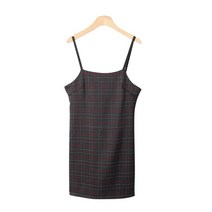 슬레님 체크 나시 미니 원피스