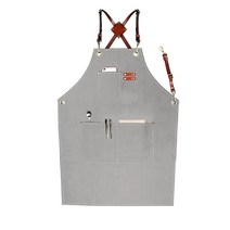 바리스타 데님 앞치마, 라이트그레이, 1개