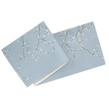 알럽홈 린넨 단색 꽃나무 테이블러너, 스카이매화, 50 x 180 cm