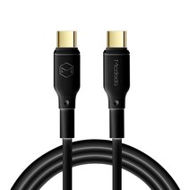 맥도도 100W C타입 to C타입 PD 고속충전 TPE 케이블 2m, 블랙, 1개