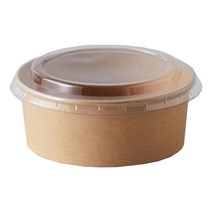 더담다 다회용 크라프트 종이용기 1300ml, 1개입, 100개
