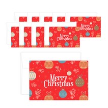 도나앤데코 메비 크리스마스 카드 빈티지 장식 10p + 봉투 10p, 혼합색상, 1세트