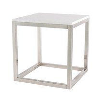 뷰티풀스페이스 대리석 티테이블 TT-01 400 x 400 x 500 mm, 아리스톤(대리석), 실버 밀러(프레임)