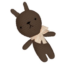 아이한코 뚱이 코튼 Big 손뜨개인형 뜨개질 DIY 패키지 + 꼬리방울 랜덤발송, 1세트, 028 초코