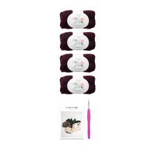 모스 스티치 네키 머플러 DIY 패키지 + 코바늘 랜덤발송, 1세트, 258 딥와인