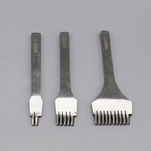 MEO 가죽공예 사선치즐 목타 그리프 2날 + 5날 + 10날 3.00mm, 1세트