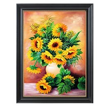 유화해바라기 보석 십자수 DIY키트 BL3D-1039, 혼합색상, 1세트