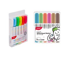 모나미 윈도우마카 6색 + 시그마플로 생잉크 보드마카 220 6색 세트 B, 혼합색상, 1세트