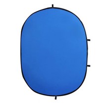 이모쿠비 크로마키 촬영 배경천 더블사이드 원터치형 100 x 150 cm, 그린앤블루, 1개
