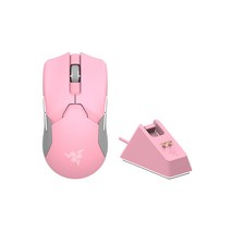 레이저 Viper Ultimate 마우스 + 충전독 세트, QUARTZ PINK