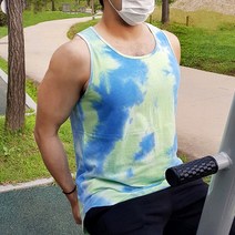 녹족 남성용 마블 머슬핏 짐웨어 헬스나시