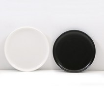 칠린 클래식 원형 접시 소형 2종 세트, 화이트, 블랙