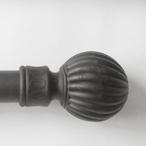 바이지미 모던라운드 35mm 커튼봉, 블랙