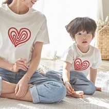몽피마피 하트랑 라운드 반팔 티셔츠