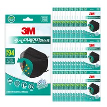 3M 이지핏 황사마스크 KF94 블랙, 1개입, 40개