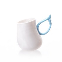 클라보 윙머그 천사 머그컵 400cc, 블루(손잡이), 1개